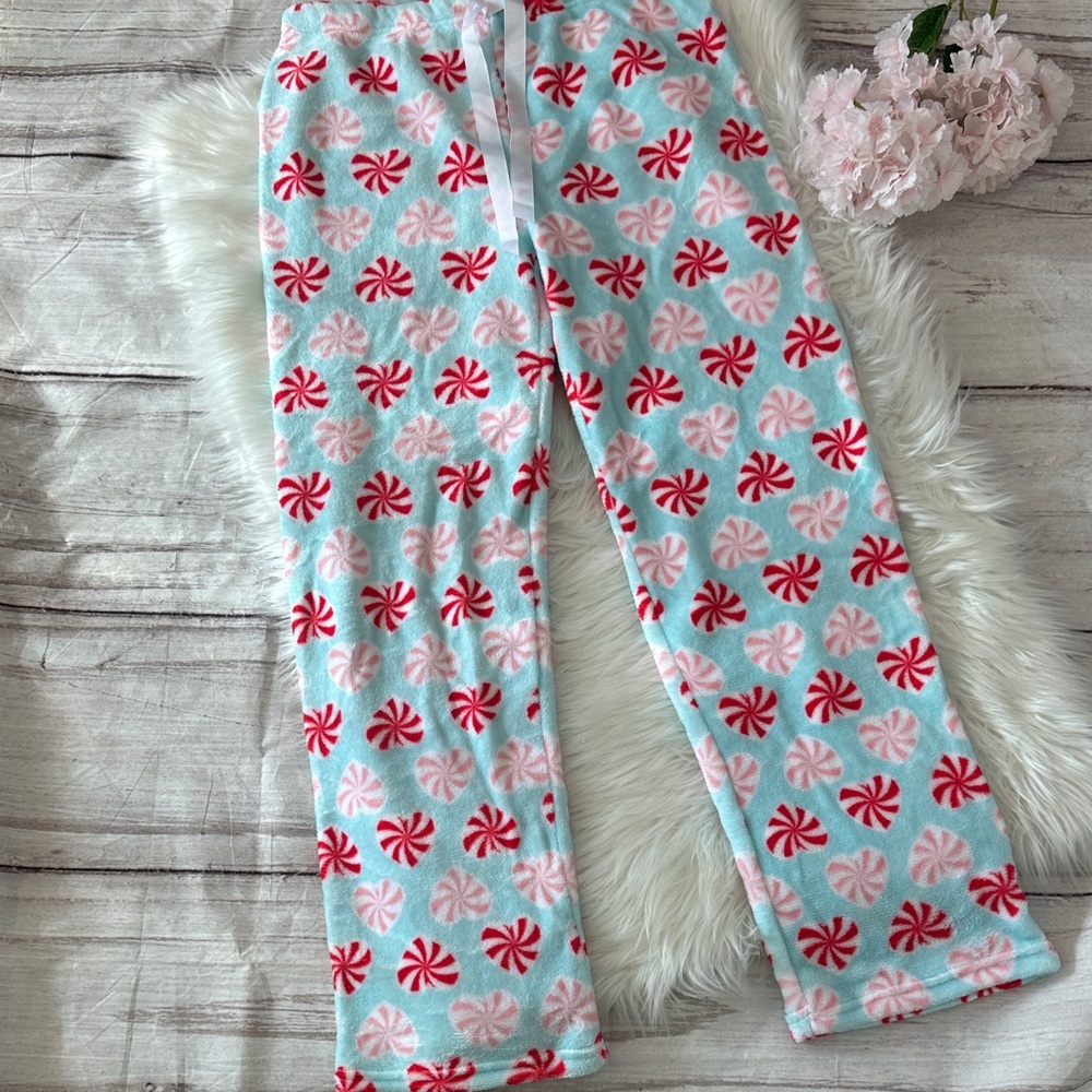 Women's Peppermint Print Pajama Pants Size Medium